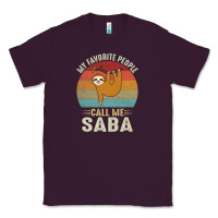 Plum mens my favorite people call me saba cute sloth lover grandpa premium Classic Tee - linhVisuals