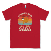 Red mens my favorite people call me saba cute sloth lover grandpa premium Classic Tee - linhVisuals