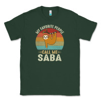 Sports Green mens my favorite people call me saba cute sloth lover grandpa premium Classic Tee - linhVisuals