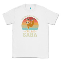 White mens my favorite people call me saba cute sloth lover grandpa premium Classic Tee - linhVisuals