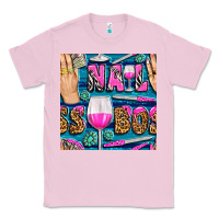 Bubblegum Pink nail boss money hand and wine with gemstone leopard and zebra seamless Classic Tee - BundleAndBundleShop