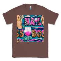 Chestnut nail boss money hand and wine with gemstone leopard and zebra seamless Classic Tee - BundleAndBundleShop