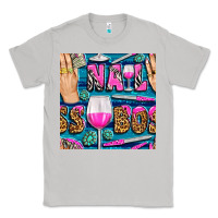 Moon Dust nail boss money hand and wine with gemstone leopard and zebra seamless Classic Tee - BundleAndBundleShop