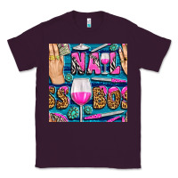 Plum nail boss money hand and wine with gemstone leopard and zebra seamless Classic Tee - BundleAndBundleShop