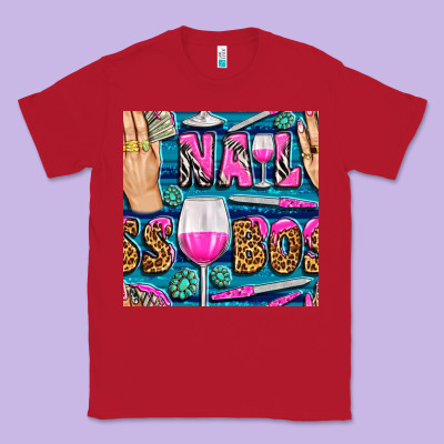 Nail Boss Money Hand And Wine With Gemstone Leopard And Zebra Seamless Classic Tee Designed By Bundleandbundleshop