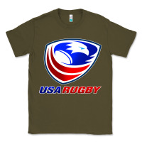 Army Green usa rugby Classic Tee - linhVisuals