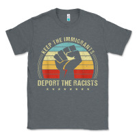 Charcoal Heather keep the immigrants deport the racists Classic Tee - linhVisuals