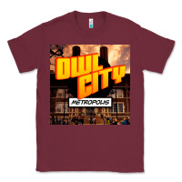 Burgundy Owl City Adam Young Classic Tee - linhVisuals