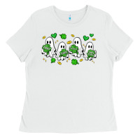 White clover ghostie st.patrick's day Ladies Tee - Artiststas