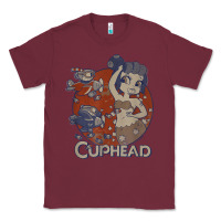 Burgundy cuphead cala maria airplane attack t shirt Classic Tee - linhVisuals