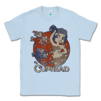 Dusty Blue cuphead cala maria airplane attack t shirt Classic Tee - linhVisuals