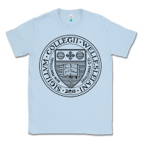 Dusty Blue Wellesley College Classic Tee - linhVisuals