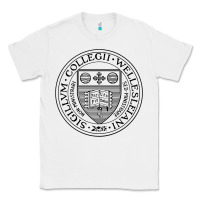White Wellesley College Classic Tee - linhVisuals