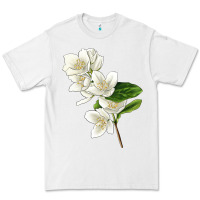 White Mock Oranges Illustrations Premium Tee - LillyAllenDesigns