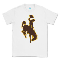 White wyoming athletics Classic Tee - linhVisuals