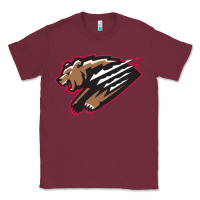 Burgundy fresno grizzlies baseball Classic Tee - linhVisuals
