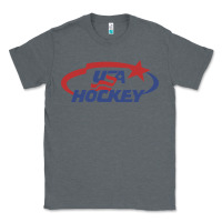 Charcoal Heather usa hockey Classic Tee - linhVisuals