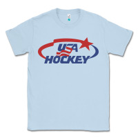 Dusty Blue usa hockey Classic Tee - linhVisuals