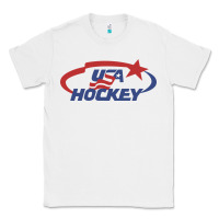 White usa hockey Classic Tee - linhVisuals
