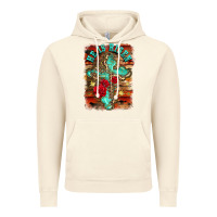 Vintage Artic he is risen cross with roses background Vintage Hoodie - BarkalooDesign