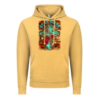 Vintage Mustard he is risen cross with roses background Vintage Hoodie - BarkalooDesign