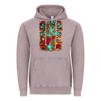 Vintage Zinc he is risen cross with roses background Vintage Hoodie - BarkalooDesign