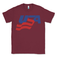 Burgundy usa hockey simple Classic Tee - linhVisuals
