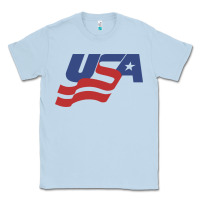 Dusty Blue usa hockey simple Classic Tee - linhVisuals