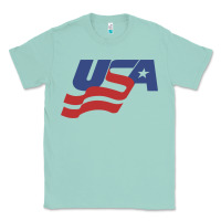 Seafoam usa hockey simple Classic Tee - linhVisuals