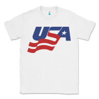 White usa hockey simple Classic Tee - linhVisuals