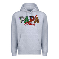 Heather Grey papa claus Premium Hoodie - BarkalooDesign