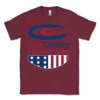 Burgundy usa curling team Classic Tee - linhVisuals