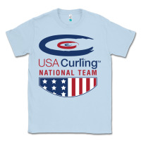 Dusty Blue usa curling team Classic Tee - linhVisuals