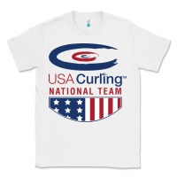 White usa curling team Classic Tee - linhVisuals