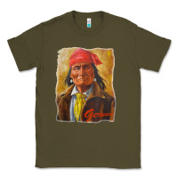 Army Green geronimo apache warrior native american t shirt Classic Tee - linhVisuals