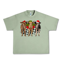 Oil Green christmas heifers back view Urban Heavy Tee - RanaPortraitStore