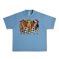 Pebble Blue christmas heifers back view Urban Heavy Tee - RanaPortraitStore
