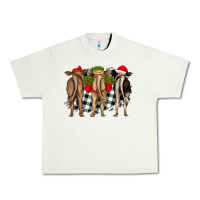 Pistachio christmas heifers back view Urban Heavy Tee - RanaPortraitStore