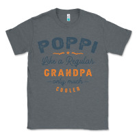 Charcoal Heather Mens Poppi Like a Regular Grandpa Funny Fathers Day Classic Tee - linhVisuals