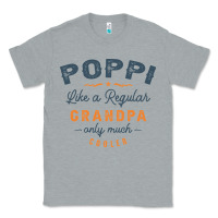 Heather Grey Mens Poppi Like a Regular Grandpa Funny Fathers Day Classic Tee - linhVisuals