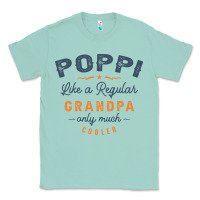 Seafoam Mens Poppi Like a Regular Grandpa Funny Fathers Day Classic Tee - linhVisuals