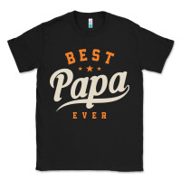 Black Mens Best Papa Ever Funny Fathers Day Classic Tee - linhVisuals