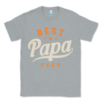 Heather Grey Mens Best Papa Ever Funny Fathers Day Classic Tee - linhVisuals