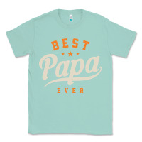 Seafoam Mens Best Papa Ever Funny Fathers Day Classic Tee - linhVisuals