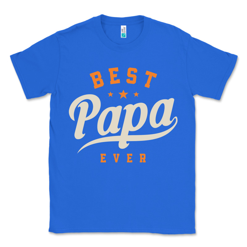Mens Best Papa Ever Funny Fathers Day Classic Tee by linhVisuals | Teevron