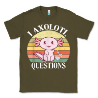 Army Green i axolotl questions funny axolotl costume for axolotl lovers t shirt Classic Tee - linhVisuals
