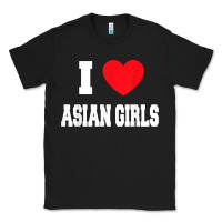 Black i love asian girls t shirt Classic Tee - linhVisuals