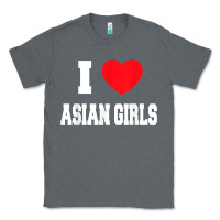 Charcoal Heather i love asian girls t shirt Classic Tee - linhVisuals
