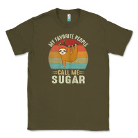 Army Green womens my favorite people call me sugar cute sloth lover grandma Classic Tee - linhVisuals