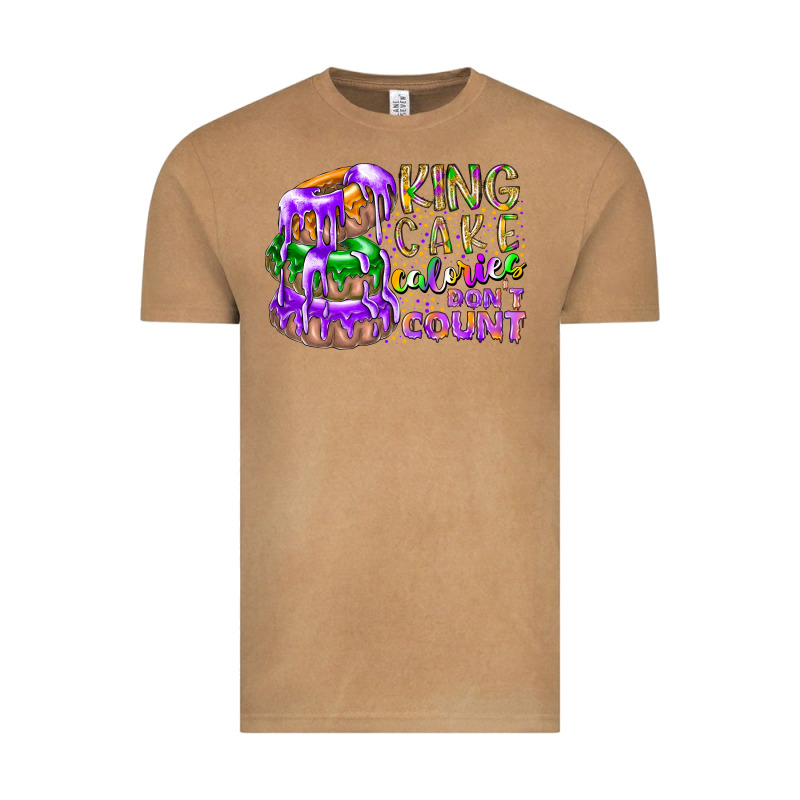 King Cake Calories Dont Count Vintage Tee by RacoonDesign | Teevron